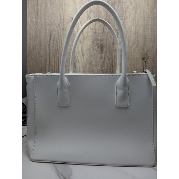 Kenneth Cole Reaction Purse Tote HandBag White/With Floral Print Double Handles - Picture 3 of 10